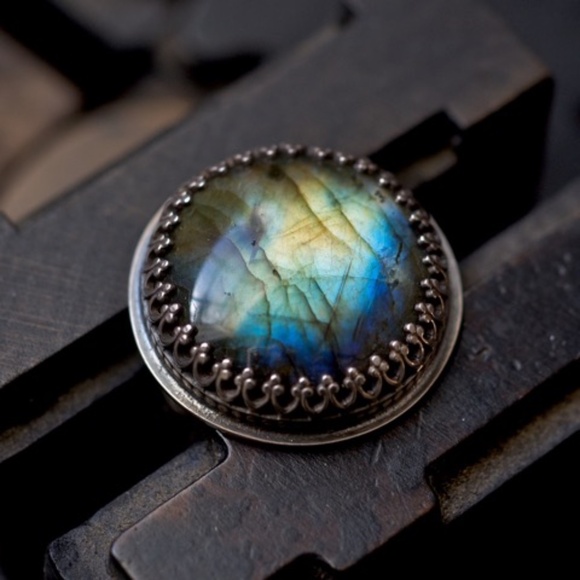 Labradorite Sterling Ring Size 8 NWT - Picture 4 of 11